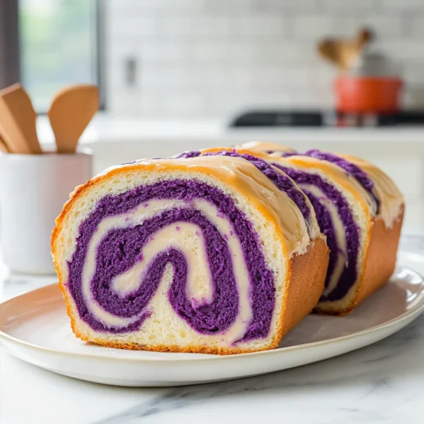 Ube Swirl Milk Bread (Purple Sweet Potato Swirl Bread)