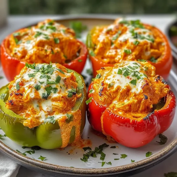 Buffalo Chicken Stuffed Peppers: Easy Spicy Dinner in 65 Minutes