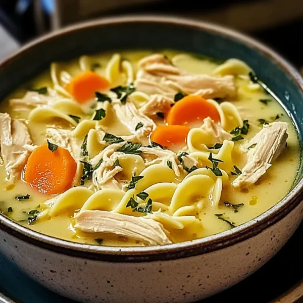 Comforting Creamy Chicken Noodle Soup
