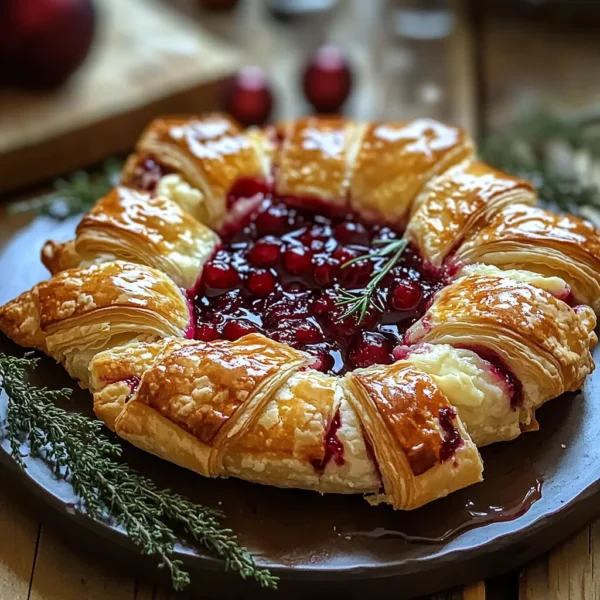 Cranberry Brie Puff Pastry - Easy Holiday Appetizer