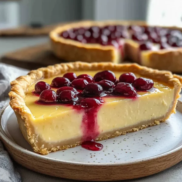 cranberry custard pie - Tart & Creamy Dessert