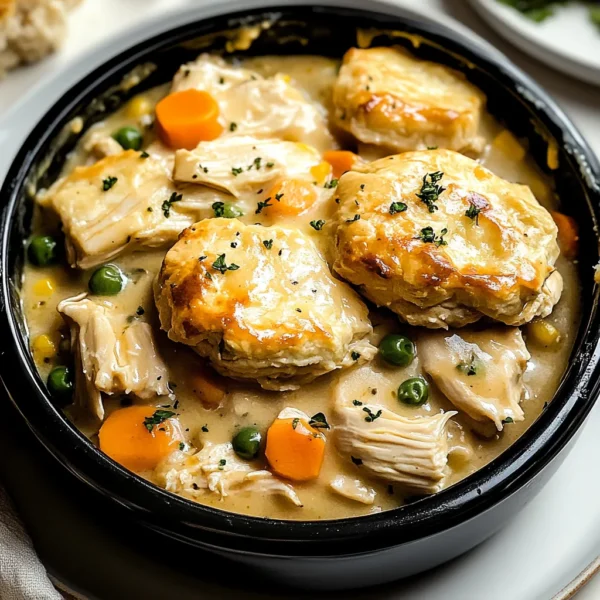 CROCKPOT CHICKEN POT PIE CASSEROLE