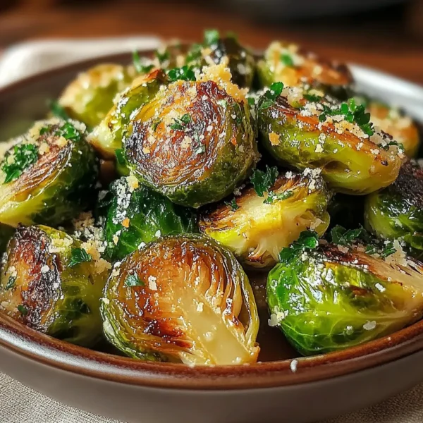 Garlic Butter Roasted Brussels Sprouts
