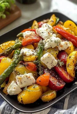 Herb Roasted Vegetables with Goat Cheese