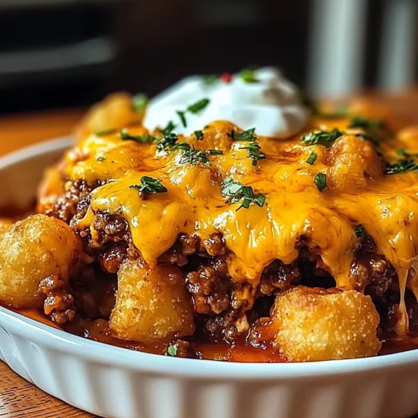 Irresistible Cheeseburger Tater Tot Casserole