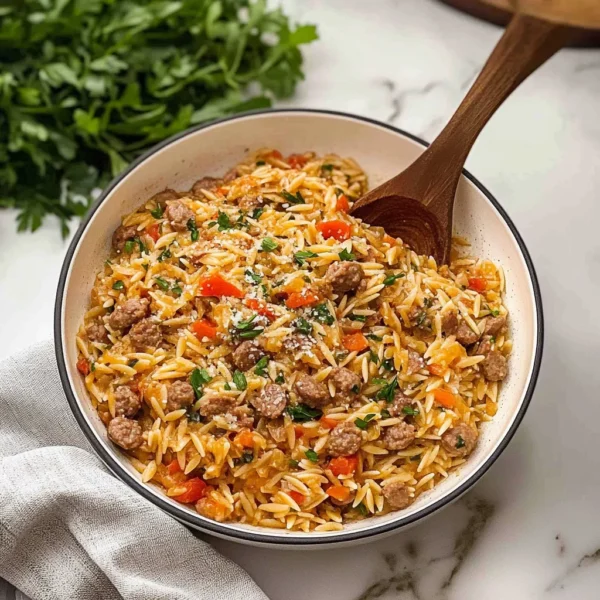 Italian Sausage Orzo Pasta