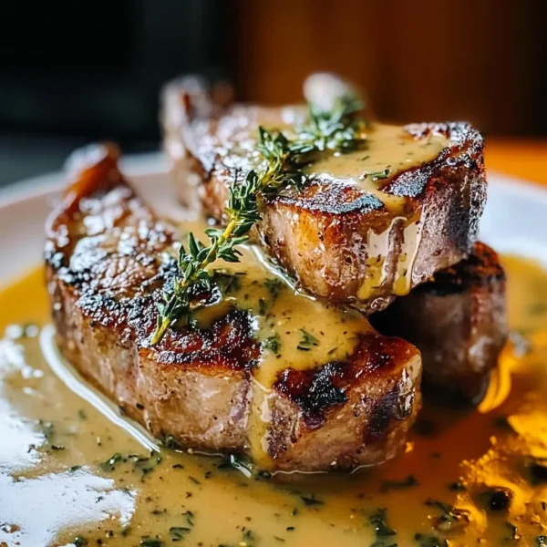 Lamb Chops with Mustard Thyme Sauce : A Rich, Elegant Dinner Made Easy