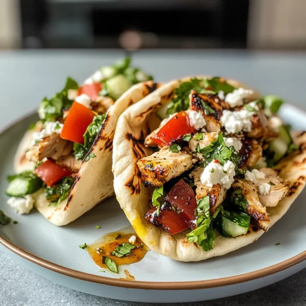 Mediterranean Style Chicken Pitas