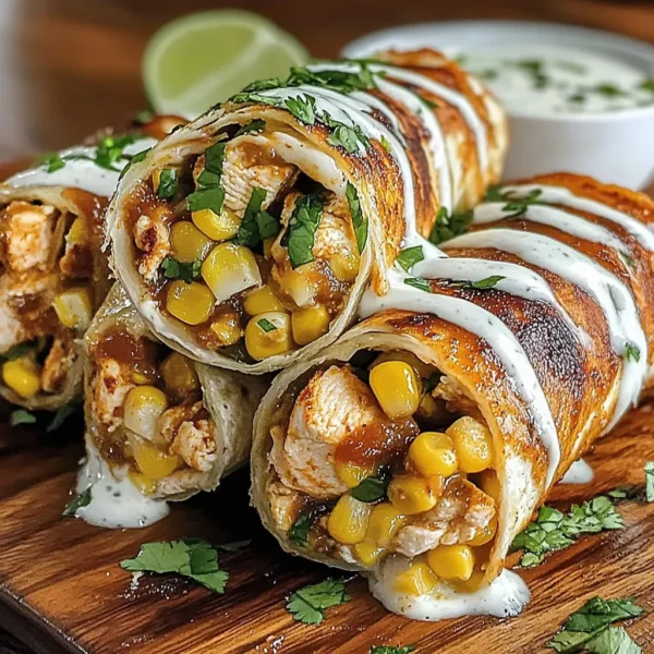 Quick Mexican Street Corn Chicken Wraps