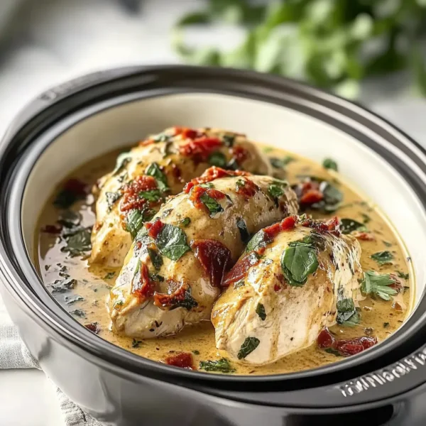 Rich Crockpot Tuscan Chicken