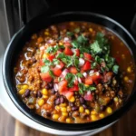 SLOW COOKER LENTIL TACO CHILI