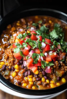 SLOW COOKER LENTIL TACO CHILI