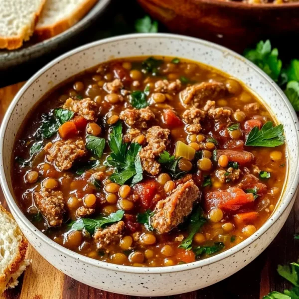 Slow Cooker Sausage Lentil Soup