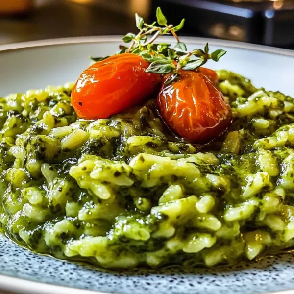 Spinach Basil Pesto Risotto Recipe