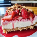 Strawberry Crunch Cheesecake - Easy Creamy & Crunchy Delight