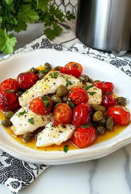 Tilapia With Roasted Tomatoes, Capers & Olives