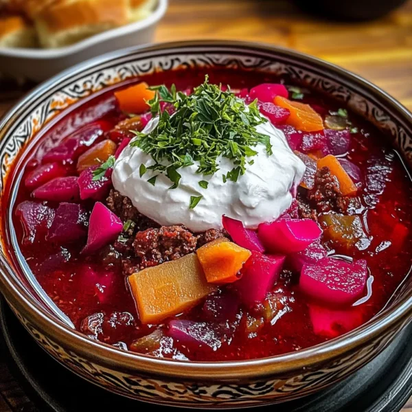 Authentic Ukrainian Borscht Soup