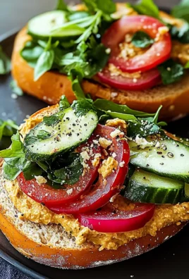 Baba Ghanoush Bagel Sandwich: A Flavor-Packed Vegan Treat