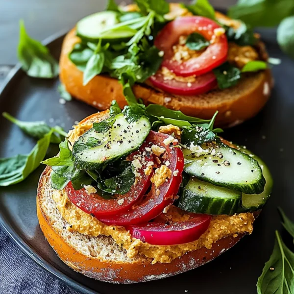 Baba Ghanoush Bagel Sandwich: A Flavor-Packed Vegan Treat