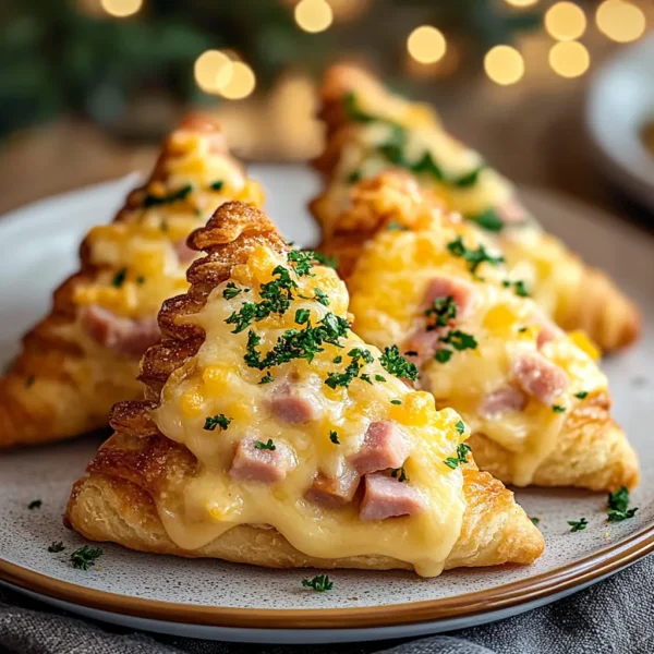 Cheddar and Ham Stuffed Christmas Trees