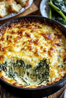 CHEESY BAKED SPINACH ARTICHOKE DIP