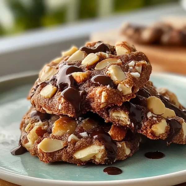 Chocolate Coconut Cookies with Almonds