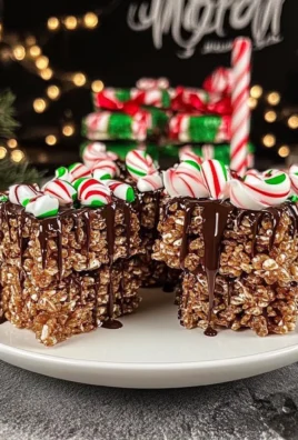 Chocolate Peppermint Rice Krispie Treats