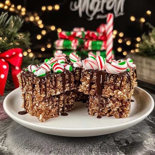 Chocolate Peppermint Rice Krispie Treats