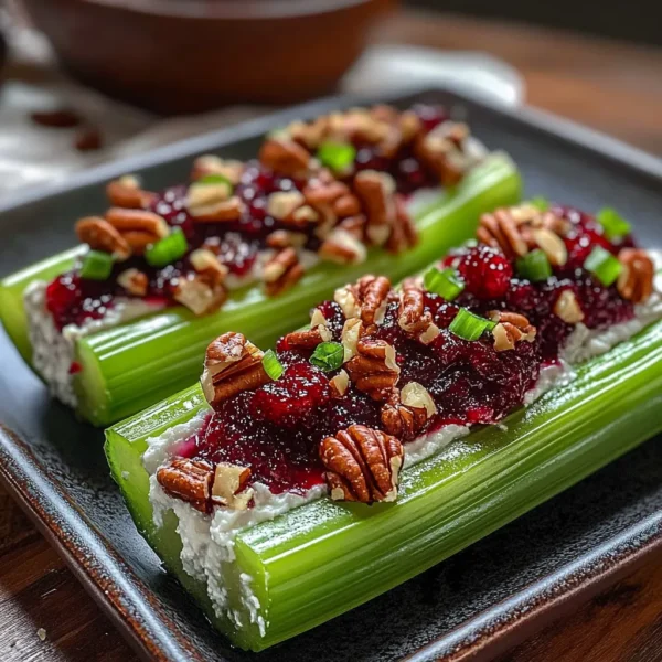 Cranberry Pecan Celery Boats: A Festive Holiday Appetizer Recipe