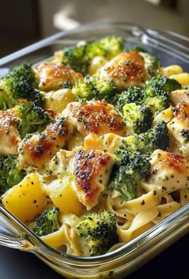 Creamy Chicken Fettuccine Bake with Broccoli and Potatoes Recipe