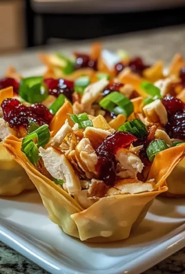 Crispy Cranberry Pecan Chicken Salad Wonton Cups