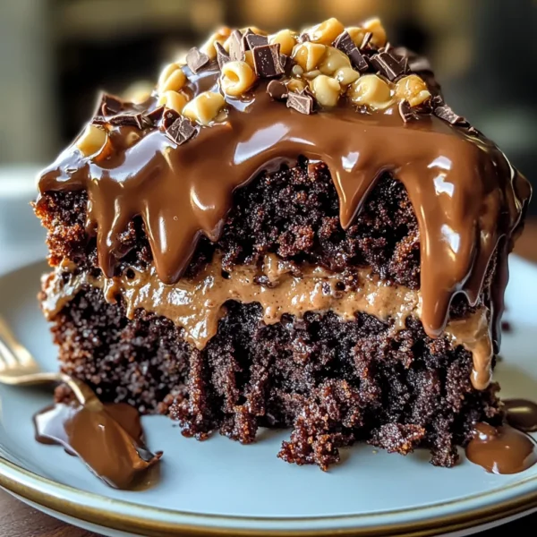 German Chocolate Poke Cake