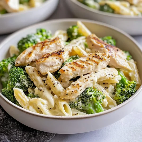 GRILLED CHICKEN BROCCOLI ALFREDO