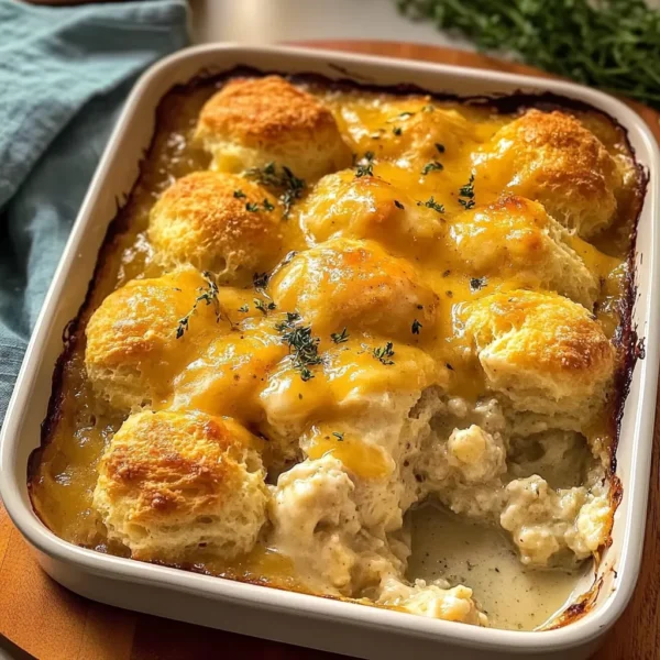 Homemade Biscuits and Gravy Breakfast Casserole