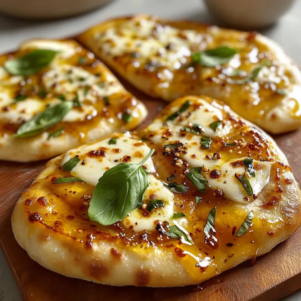 Hot Honey Garlic Flatbread Pizzas Recipe