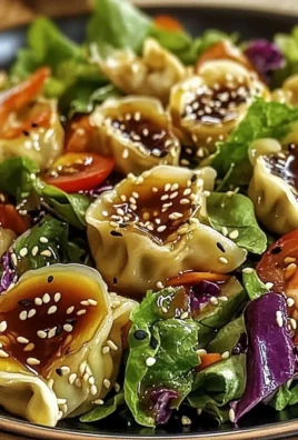 Irresistible Crispy Dumpling Salad with Soy Dressing