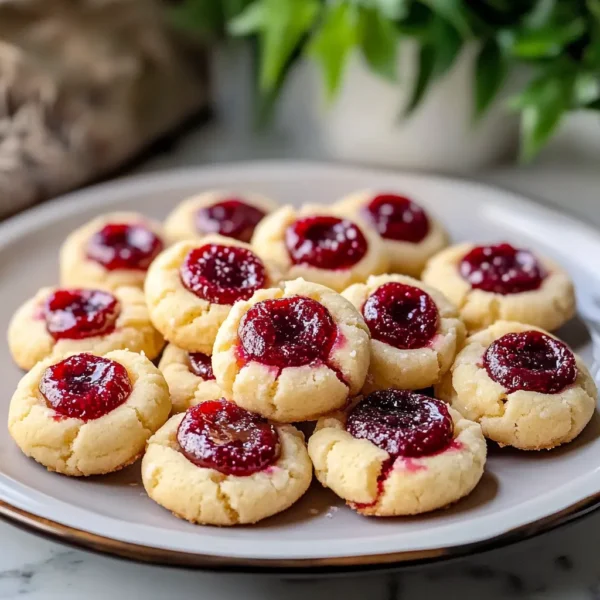 Jammy Cream Cheese Thumbprint Cookies