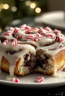 Peppermint Bark Cinnamon Rolls