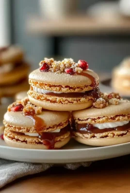 Pomegranate Macarons