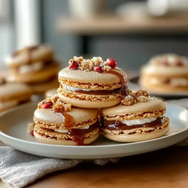 Pomegranate Macarons