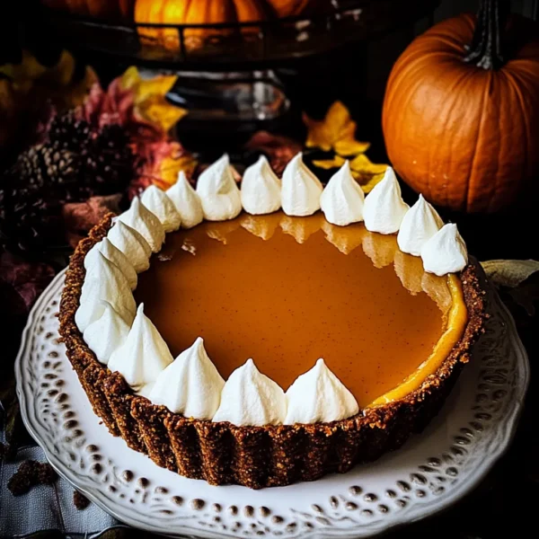PUMPKIN CHEESE PIE WITH GINGERSNAP CRUST