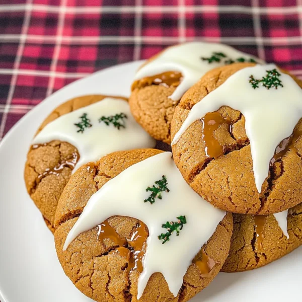White Chocolate Dipped Ginger Cookies