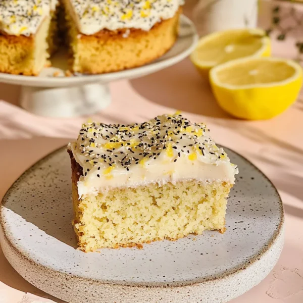 ALMOND FLOUR LEMON POPPY SEED CAKE