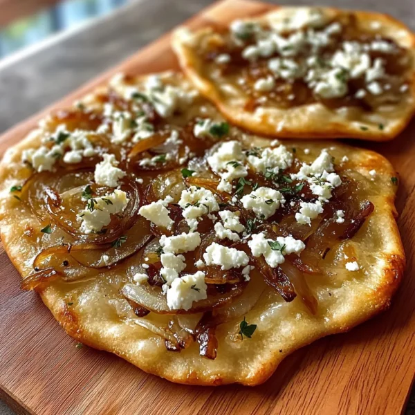Caramelized Onion & Feta Flatbreads: A Flavorful Delight!