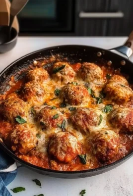 Cheesy Baked Meatball Skillet