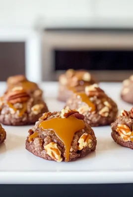 Chocolate Pecan Cookies with Caramel Drops