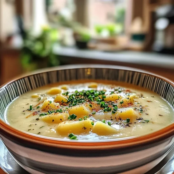 Comforting Cheddar Garlic Herb Potato Soup Recipe