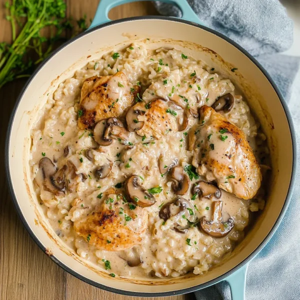 Creamy Mushroom Chicken and Rice