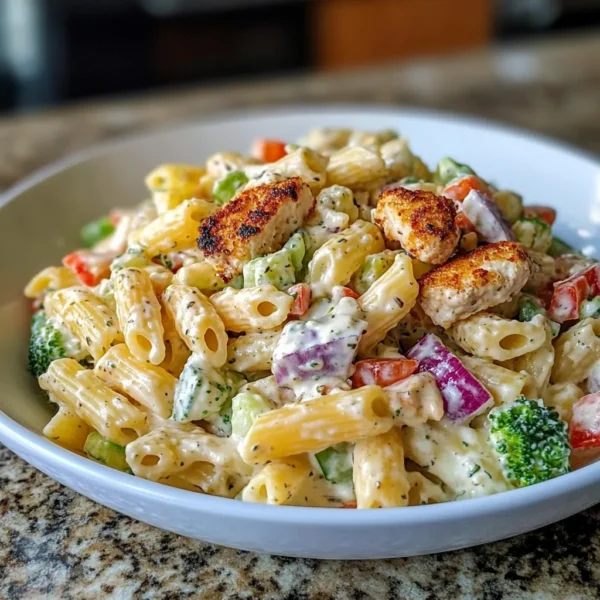 Creamy Ranch Protein Pasta Salad