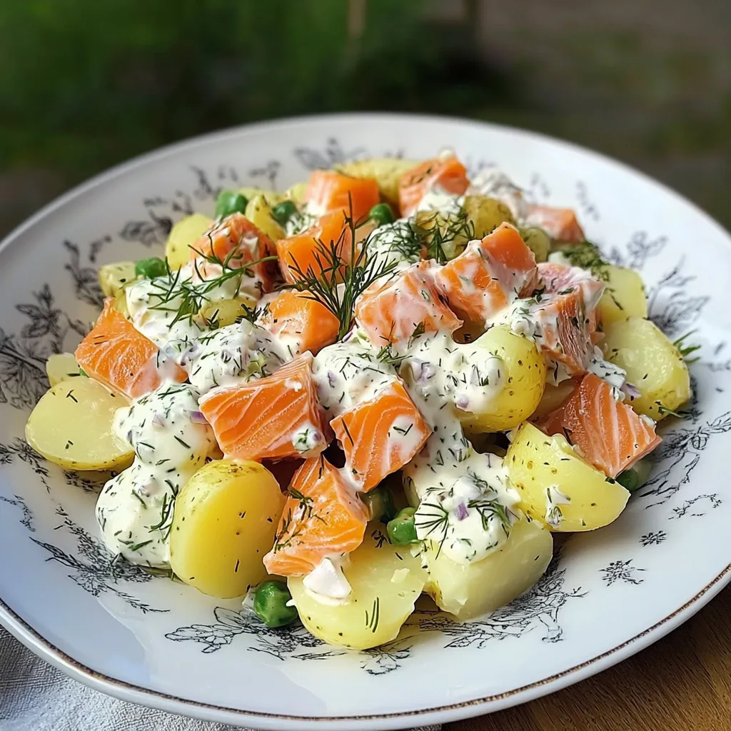 Delicious Potato Salad w/ Hot Smoked Salmon for Any Gathering